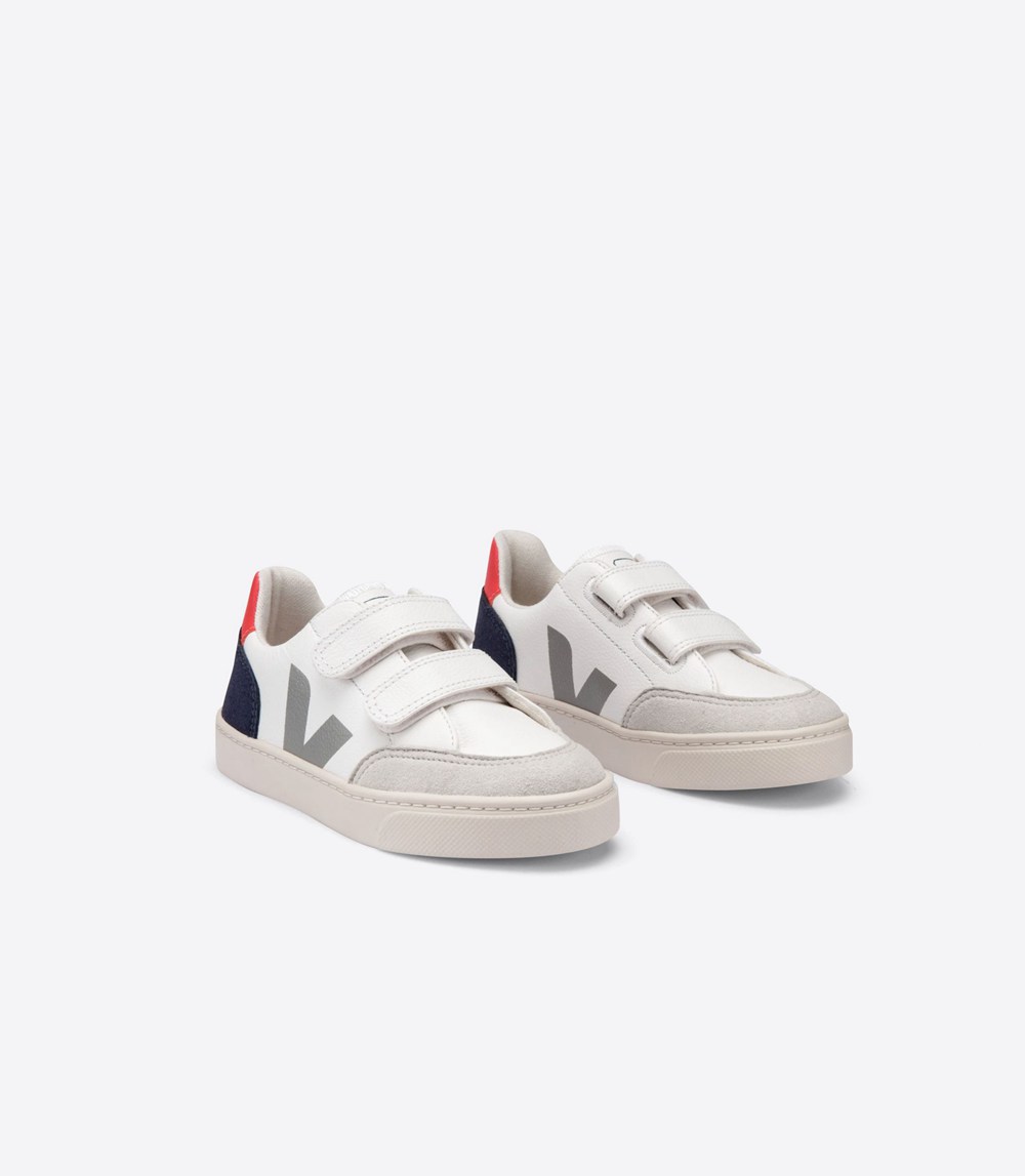 Veja Trainers Kids White - V-12 Velcro Chromefree - LQYI-16457